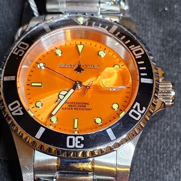 Chase Durer Men's Dive Watch Orange Dial CDW-0125 - Picture 1 of 10